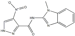 4-nitro-N-(1-methyl-1H-benzimidazol-2-yl)-1H-pyrazole-3-carboxamide Structure