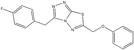 [3-(4-fluorobenzyl)[1,2,4]triazolo[3,4-b][1,3,4]thiadiazol-6-yl]methyl phenyl ether Structure