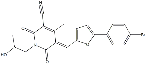 5-{[5-(4-bromophenyl)-2-furyl]methylene}-1-(2-hydroxypropyl)-4-methyl-2,6-dioxo-1,2,5,6-tetrahydro-3-pyridinecarbonitrile