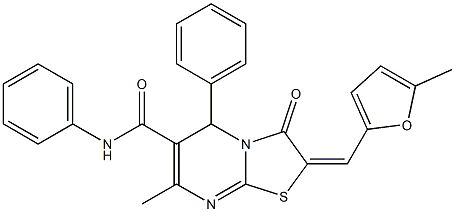 7-methyl-2-[(5-methyl-2-furyl)methylene]-3-oxo-N,5-diphenyl-2,3-dihydro-5H-[1,3]thiazolo[3,2-a]pyrimidine-6-carboxamide