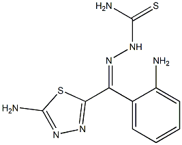 (E)-(2-aminophenyl)(5-amino-1,3,4-thiadiazol-2-yl)methanone thiosemicarbazone 化学構造式