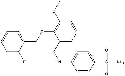 4-({2-[(2-fluorobenzyl)oxy]-3-methoxybenzyl}amino)benzenesulfonamide Struktur
