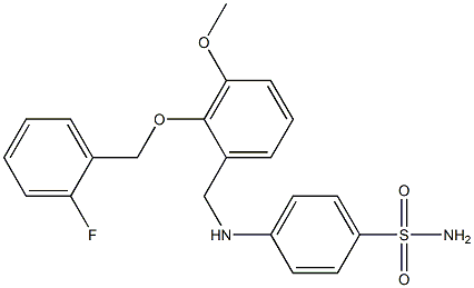 4-({2-[(2-fluorobenzyl)oxy]-3-methoxybenzyl}amino)benzenesulfonamide Structure