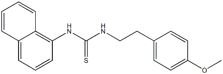 N-[2-(4-methoxyphenyl)ethyl]-N'-(1-naphthyl)thiourea,,结构式