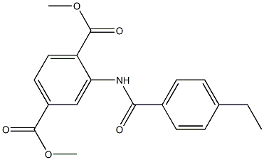 dimethyl 2-[(4-ethylbenzoyl)amino]terephthalate,,结构式