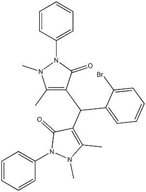  4-[(2-bromophenyl)(1,5-dimethyl-3-oxo-2-phenyl-2,3-dihydro-1H-pyrazol-4-yl)methyl]-1,5-dimethyl-2-phenyl-1,2-dihydro-3H-pyrazol-3-one