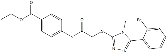 ethyl 4-[({[5-(2-bromophenyl)-4-methyl-4H-1,2,4-triazol-3-yl]sulfanyl}acetyl)amino]benzoate