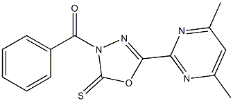 3-benzoyl-5-(4,6-dimethyl-2-pyrimidinyl)-1,3,4-oxadiazole-2(3H)-thione