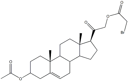 3-(acetyloxy)-20-oxopregn-5-en-21-yl bromoacetate,,结构式