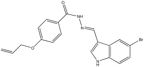 4-(allyloxy)-N'-[(5-bromo-1H-indol-3-yl)methylene]benzohydrazide,,结构式