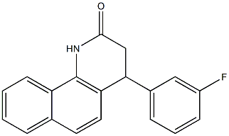 4-(3-fluorophenyl)-3,4-dihydrobenzo[h]quinolin-2(1H)-one Struktur