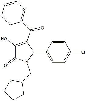 4-benzoyl-5-(4-chlorophenyl)-3-hydroxy-1-(tetrahydro-2-furanylmethyl)-1,5-dihydro-2H-pyrrol-2-one