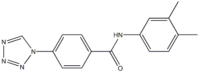 N-(3,4-dimethylphenyl)-4-(1H-tetraazol-1-yl)benzamide Structure