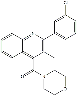 2-(3-chlorophenyl)-3-methyl-4-(4-morpholinylcarbonyl)quinoline Structure