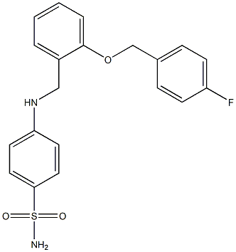 4-({2-[(4-fluorobenzyl)oxy]benzyl}amino)benzenesulfonamide 结构式