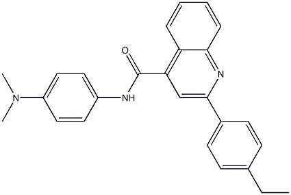 N-[4-(dimethylamino)phenyl]-2-(4-ethylphenyl)-4-quinolinecarboxamide 结构式