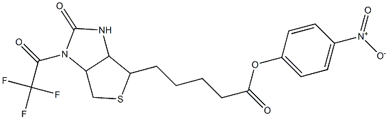 4-nitrophenyl 5-[2-oxo-1-(trifluoroacetyl)hexahydro-1H-thieno[3,4-d]imidazol-4-yl]pentanoate,,结构式