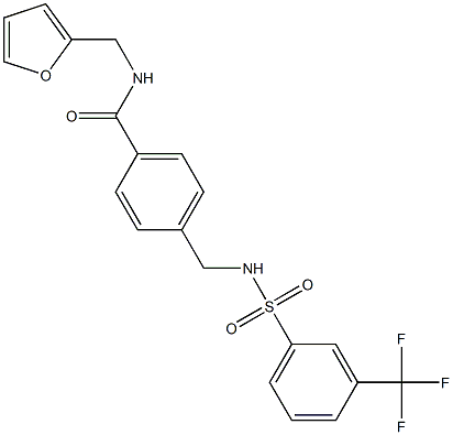 N-(2-furylmethyl)-4-[({[3-(trifluoromethyl)phenyl]sulfonyl}amino)methyl]benzamide Structure