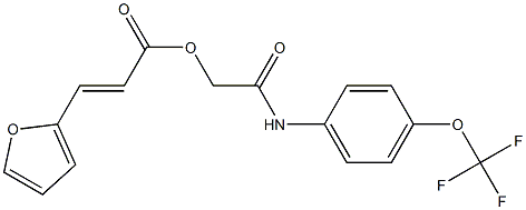 2-oxo-2-[4-(trifluoromethoxy)anilino]ethyl 3-(2-furyl)acrylate 化学構造式