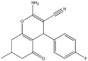 2-amino-4-(4-fluorophenyl)-7-methyl-5-oxo-5,6,7,8-tetrahydro-4H-chromene-3-carbonitrile