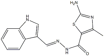 2-amino-N'-(1H-indol-3-ylmethylene)-4-methyl-1,3-thiazole-5-carbohydrazide