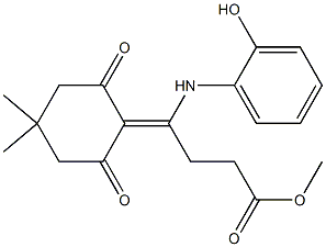 methyl 4-(4,4-dimethyl-2,6-dioxocyclohexylidene)-4-(2-hydroxyanilino)butanoate Structure