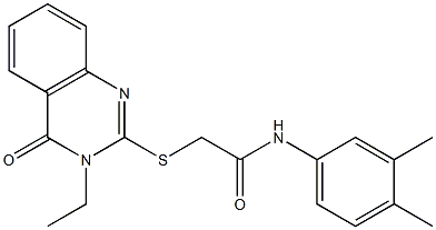 N-(3,4-dimethylphenyl)-2-[(3-ethyl-4-oxo-3,4-dihydro-2-quinazolinyl)sulfanyl]acetamide|