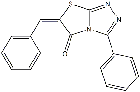 6-benzylidene-3-phenyl[1,3]thiazolo[2,3-c][1,2,4]triazol-5(6H)-one Struktur