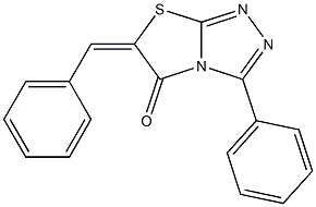 6-benzylidene-3-phenyl[1,3]thiazolo[2,3-c][1,2,4]triazol-5(6H)-one,,结构式