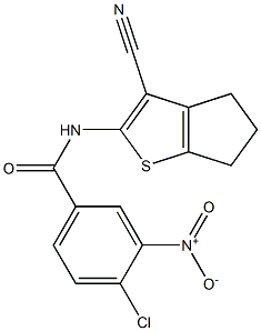 4-chloro-N-(3-cyano-5,6-dihydro-4H-cyclopenta[b]thien-2-yl)-3-nitrobenzamide