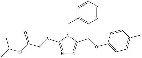 isopropyl ({4-benzyl-5-[(4-methylphenoxy)methyl]-4H-1,2,4-triazol-3-yl}sulfanyl)acetate,,结构式