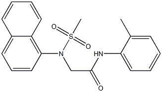 N-(2-methylphenyl)-2-[(methylsulfonyl)(1-naphthyl)amino]acetamide,,结构式