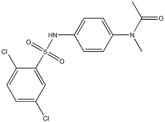 N-(4-{[(2,5-dichlorophenyl)sulfonyl]amino}phenyl)-N-methylacetamide Struktur