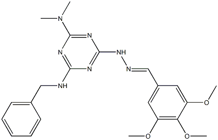 3,4,5-trimethoxybenzaldehyde [4-(benzylamino)-6-(dimethylamino)-1,3,5-triazin-2-yl]hydrazone|