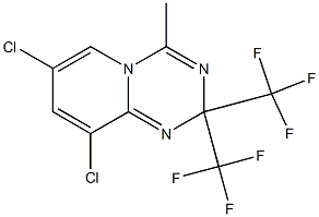 7,9-dichloro-4-methyl-2,2-bis(trifluoromethyl)-2H-pyrido[1,2-a][1,3,5]triazine,,结构式