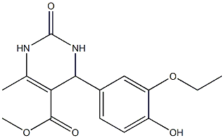 methyl 4-(3-ethoxy-4-hydroxyphenyl)-6-methyl-2-oxo-1,2,3,4-tetrahydro-5-pyrimidinecarboxylate Structure
