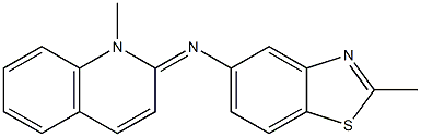 N-(2-methyl-1,3-benzothiazol-5-yl)-N-(1-methyl-2(1H)-quinolinylidene)amine Structure