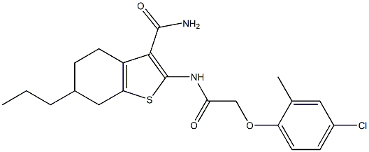 2-{[(4-chloro-2-methylphenoxy)acetyl]amino}-6-propyl-4,5,6,7-tetrahydro-1-benzothiophene-3-carboxamide