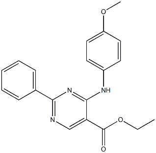 ethyl 4-(4-methoxyanilino)-2-phenyl-5-pyrimidinecarboxylate