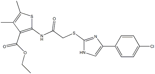 ethyl 2-[({[4-(4-chlorophenyl)-1H-imidazol-2-yl]sulfanyl}acetyl)amino]-4,5-dimethyl-3-thiophenecarboxylate