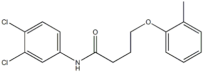N-(3,4-dichlorophenyl)-4-(2-methylphenoxy)butanamide Struktur
