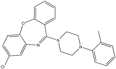 8-chloro-11-[4-(2-methylphenyl)piperazin-1-yl]dibenzo[b,f][1,4]oxazepine,,结构式