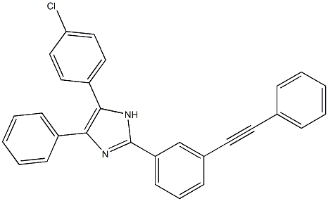 5-(4-chlorophenyl)-4-phenyl-2-[3-(phenylethynyl)phenyl]-1H-imidazole 结构式