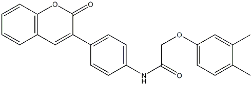 2-(3,4-dimethylphenoxy)-N-[4-(2-oxo-2H-chromen-3-yl)phenyl]acetamide