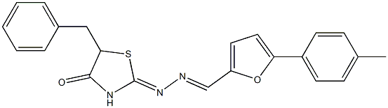 5-(4-methylphenyl)-2-furaldehyde (5-benzyl-4-oxo-1,3-thiazolidin-2-ylidene)hydrazone|