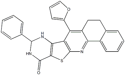 7-(2-furyl)-9-phenyl-5,6,9,10-tetrahydrobenzo[h]pyrimido[4',5':4,5]thieno[2,3-b]quinolin-11(8H)-one