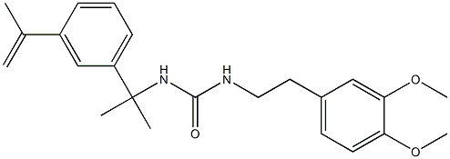 N-[2-(3,4-dimethoxyphenyl)ethyl]-N'-[1-(3-isopropenylphenyl)-1-methylethyl]urea Structure