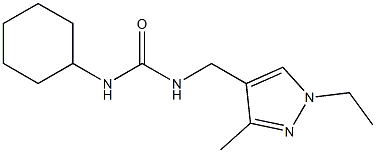 N-cyclohexyl-N'-[(1-ethyl-3-methyl-1H-pyrazol-4-yl)methyl]urea Structure