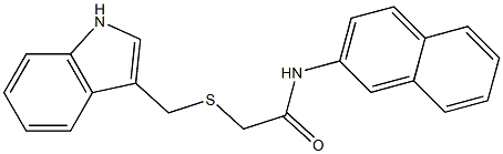 2-[(1H-indol-3-ylmethyl)sulfanyl]-N-(2-naphthyl)acetamide Struktur