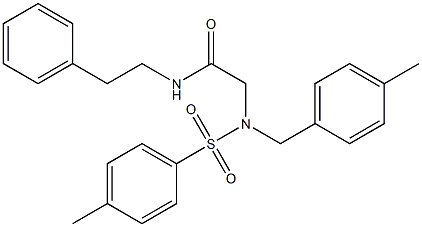 2-{(4-methylbenzyl)[(4-methylphenyl)sulfonyl]amino}-N-(2-phenylethyl)acetamide Structure